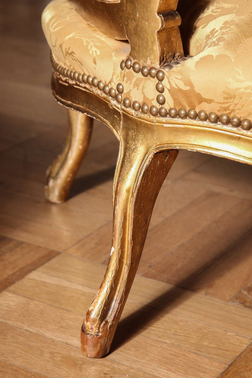 A Louis XV Carved and Gilded 