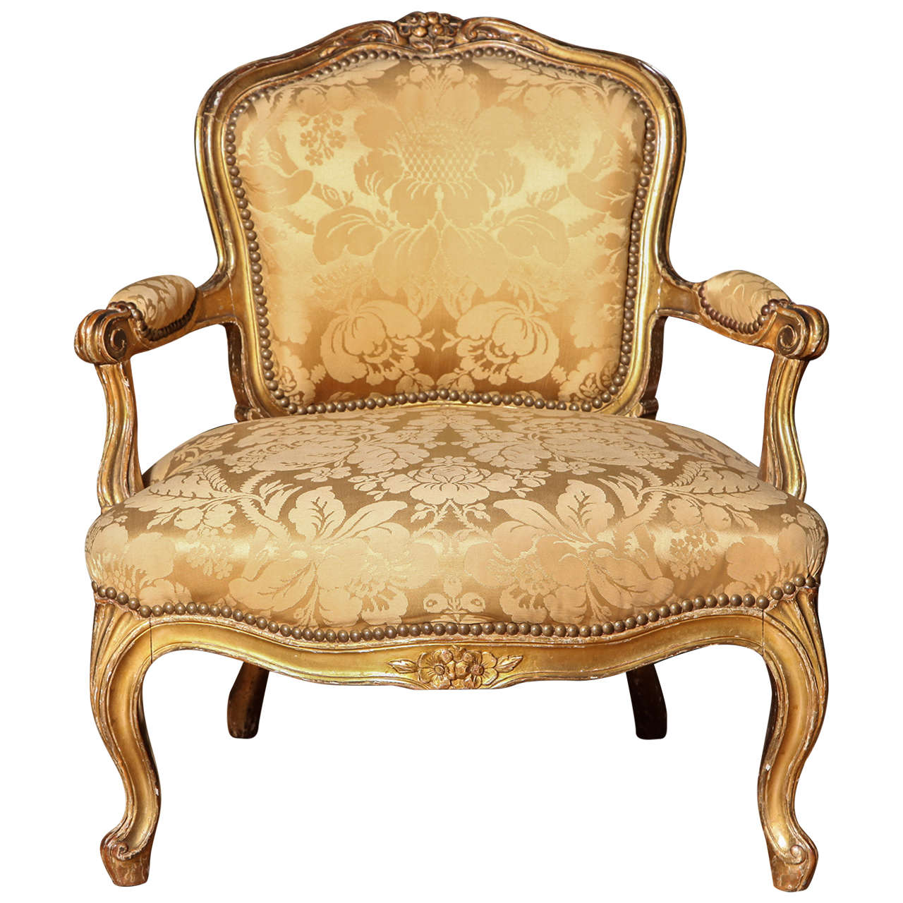 A Louis XV Carved and Gilded "Chaffuese" or Childs Chair, France Late 19th C