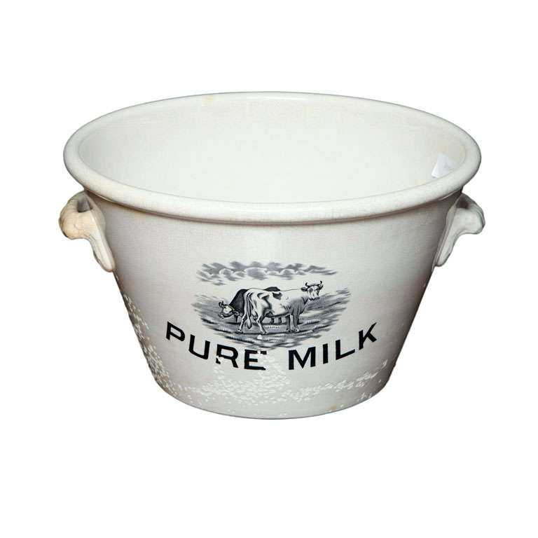 Pure Milk Pail With Cows Grazing at 1stDibs