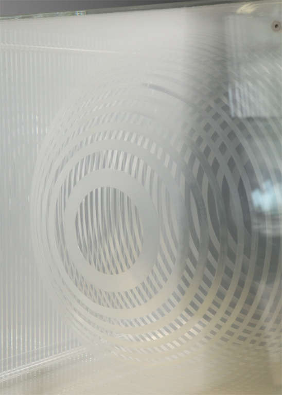 Monumentale sculpture de lampadaire en lucite « Sphere in Cube » de Neal Small Op Art, années 1960 en vente 1