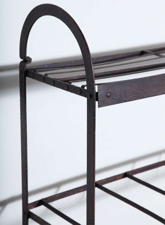 French 19th Century Forged and Riveted Iron Five Shelf Bread Rack In Good Condition In Bainbridge, NY