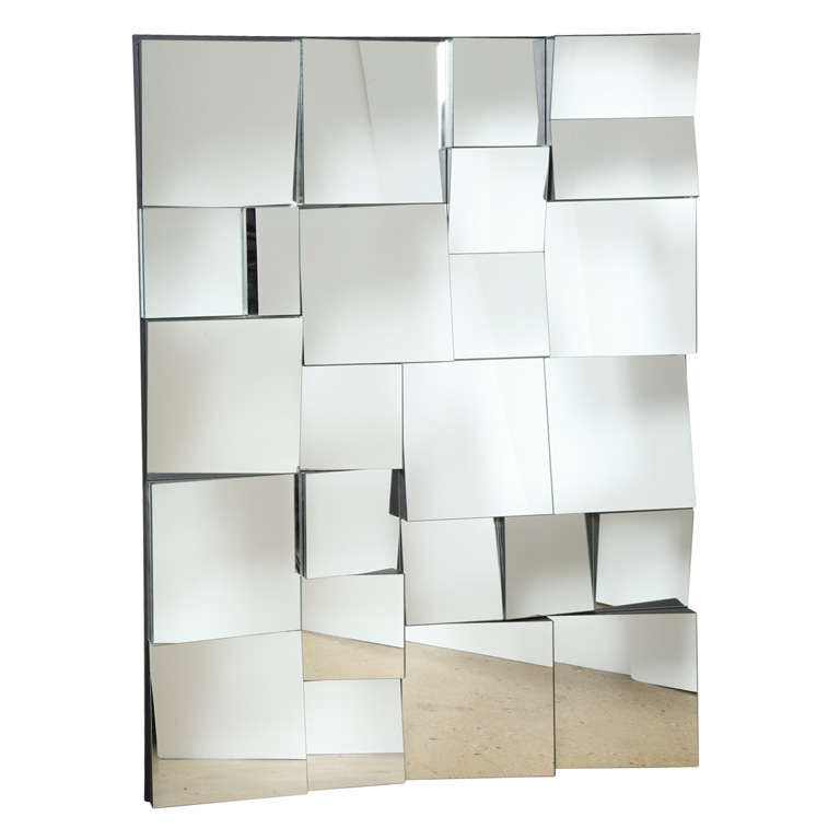 Signed Neal Small 1990s Limited Edition Multi Faceted Slopes Signed Neal Small 1990s Limited Edition Multi Faceted Slopes Mirror