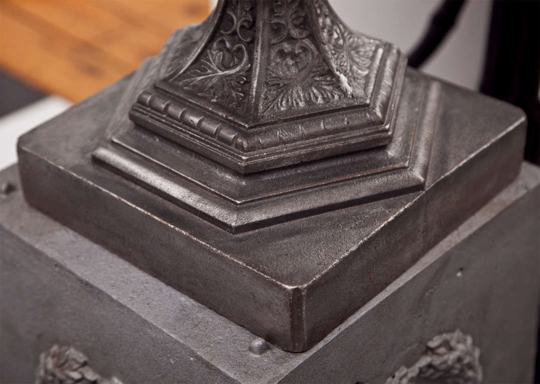 Victorian Rare Fiske Cast Iron Statement Urn on Plinth