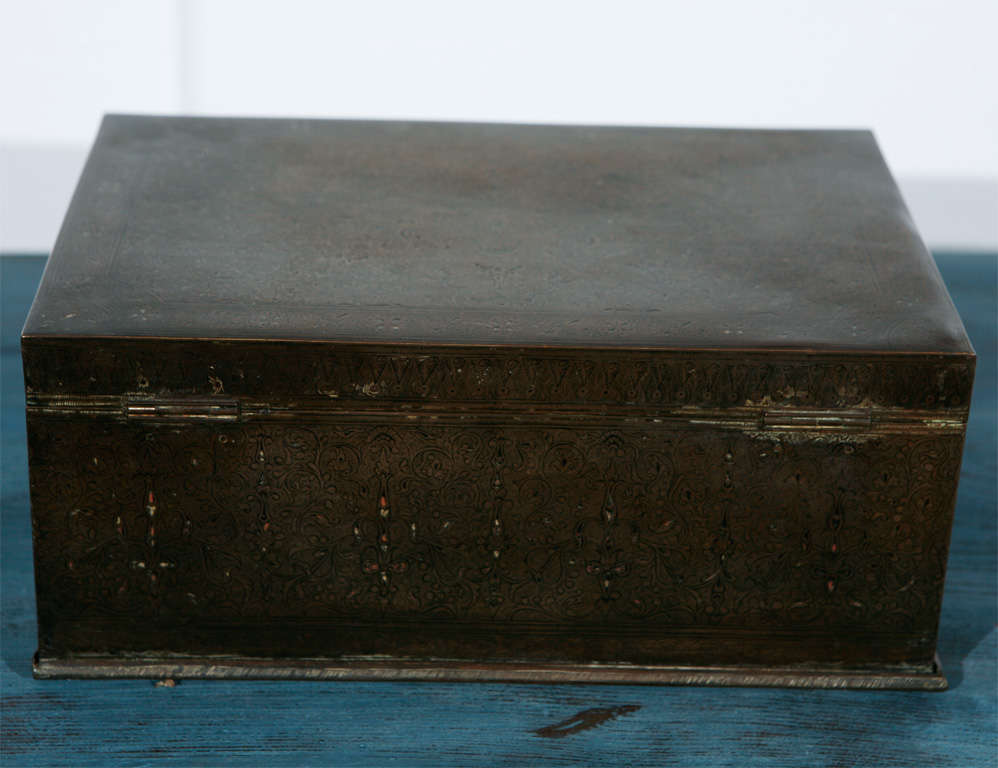 Victorian Brass Letter Box In Excellent Condition In Los Angeles, CA