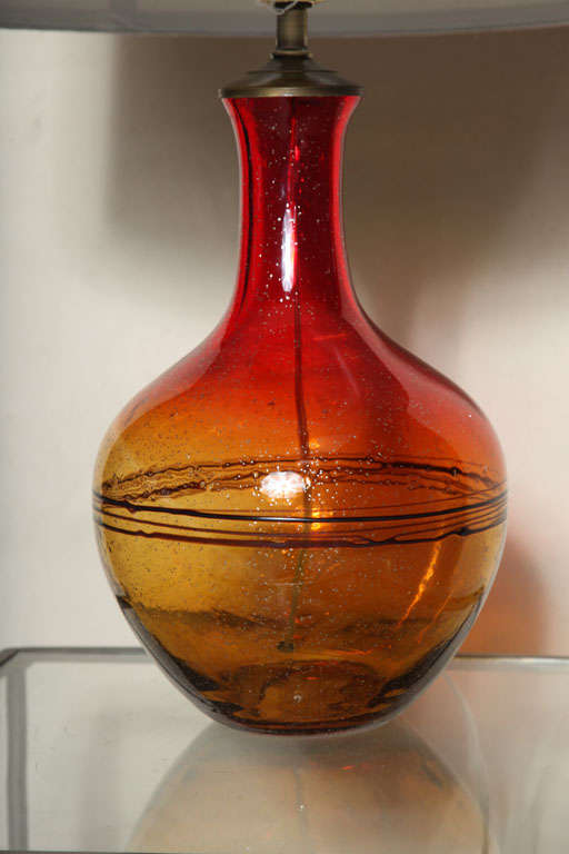 Mid-20th Century Pair of Gourd Shape Murano Glass For Sale