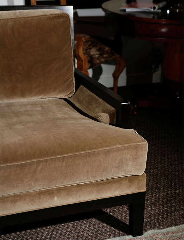 20th Century Christian Liaigre Sofa Upholstered in Silk Velvet