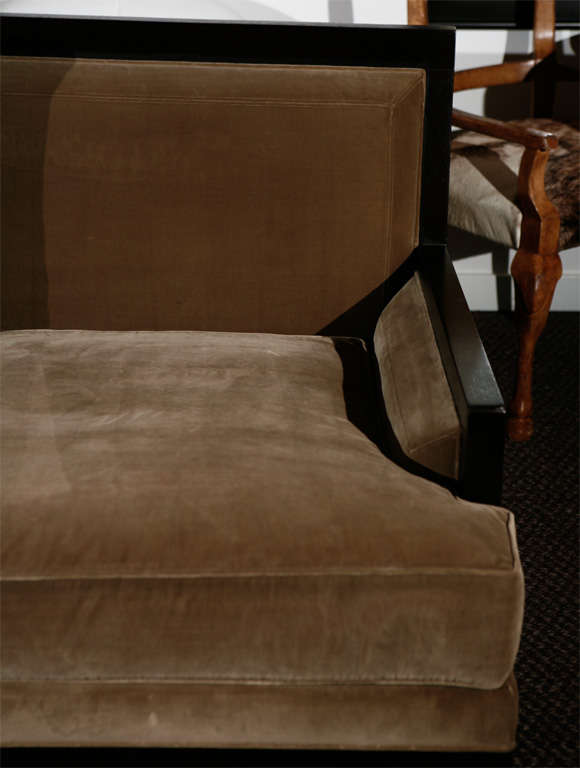Christian Liaigre Sofa Upholstered in Silk Velvet 3