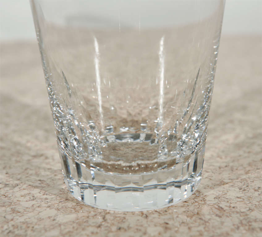 French Set of Four Baccarat Crystal Tumblers