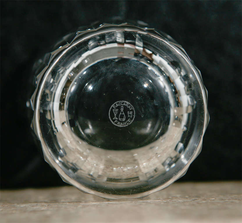 Cut Glass Set of Four Baccarat Crystal Tumblers