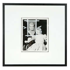 Vintage Photograph of Lana Turner and Daughter in Custom Frame