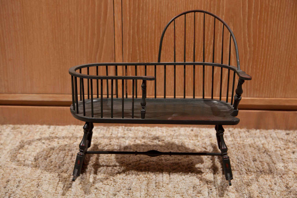 Mid-20th Century Miniature  Windsor Mother  And  Infant   Rocker