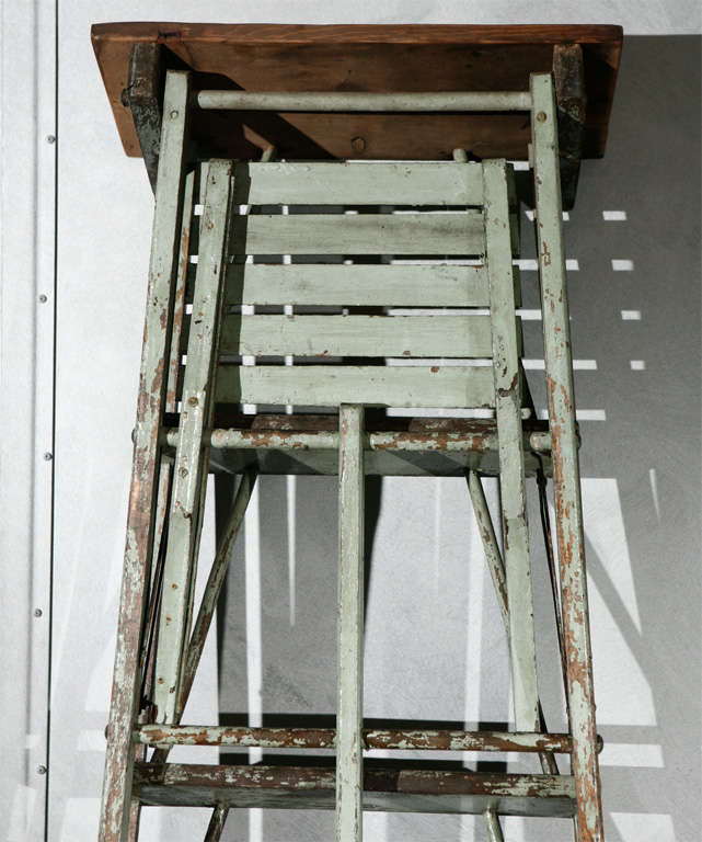 Mid-20th Century Vintage Painted Ladder as a Display Stand For Sale