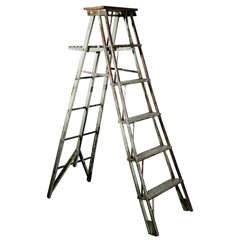 Vintage Painted Ladder as a Display Stand 6