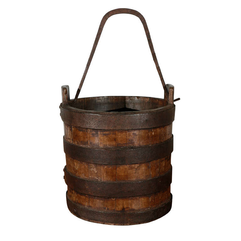 Antique Well Bucket with Swing Handle at 1stDibs