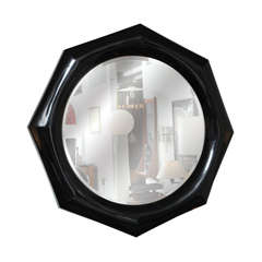 Marcius Octagonal Black Lacquer Mirror