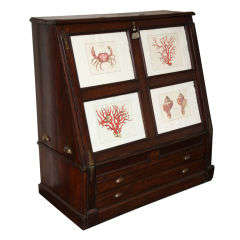 Victorian Oak Print Cabinet