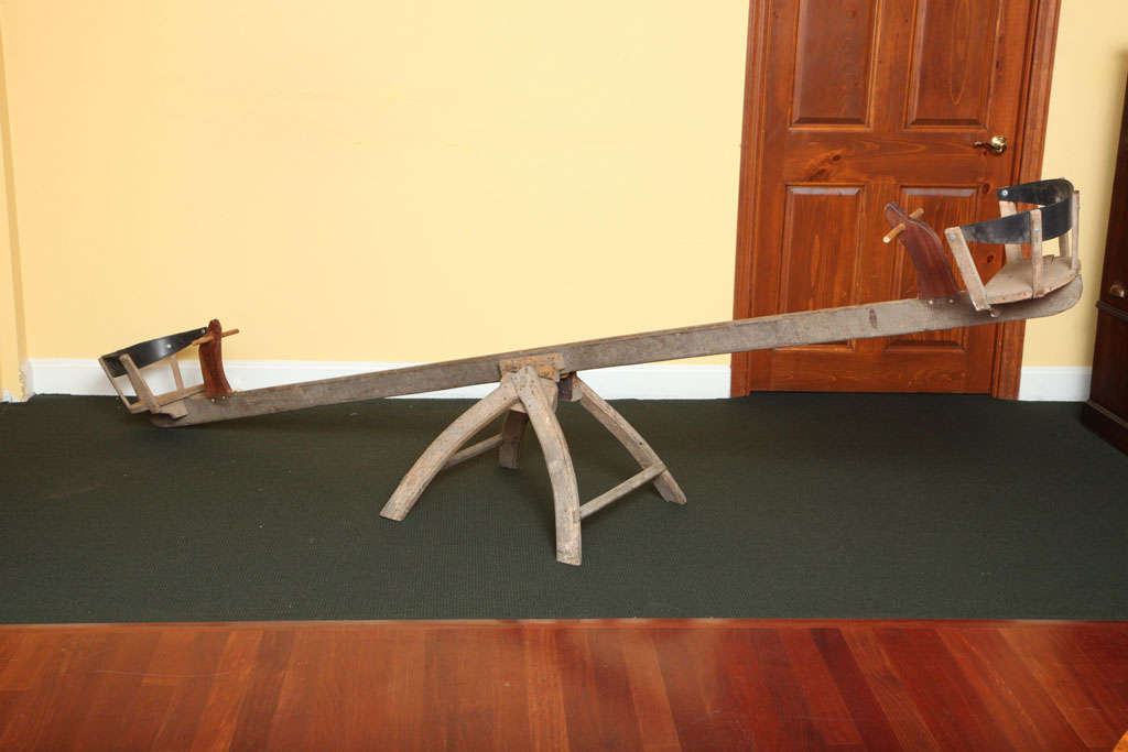 19th century rustic teeter totter