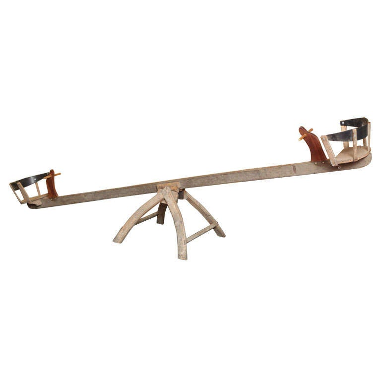Wooden Teeter Totter "see Saw" For Sale