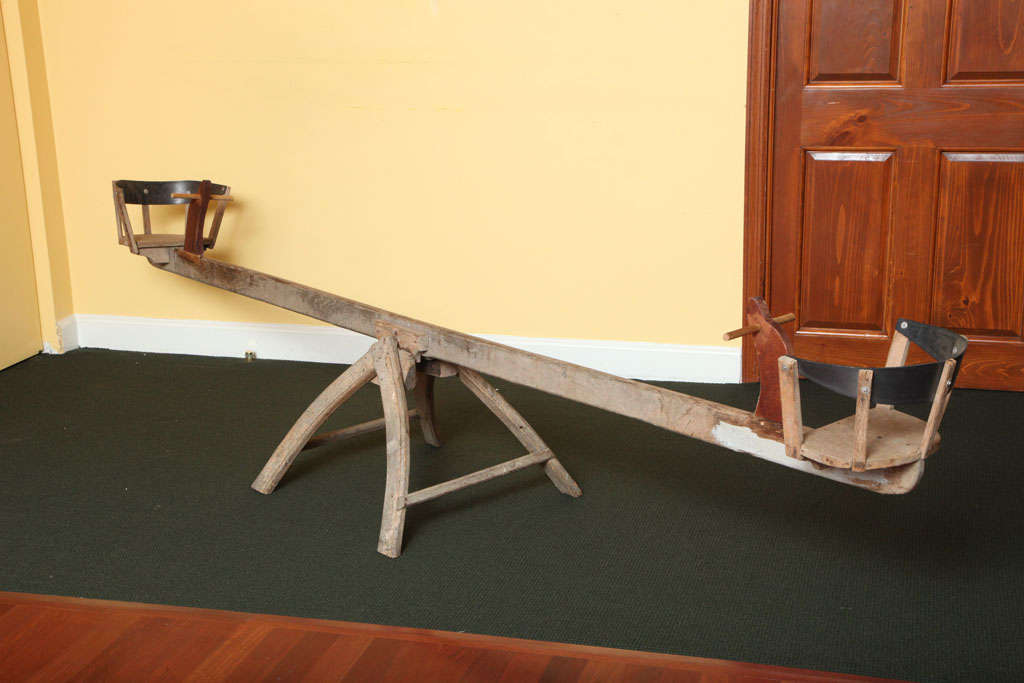 Wooden Teeter Totter "see Saw" For Sale at 1stDibs wooden teeter