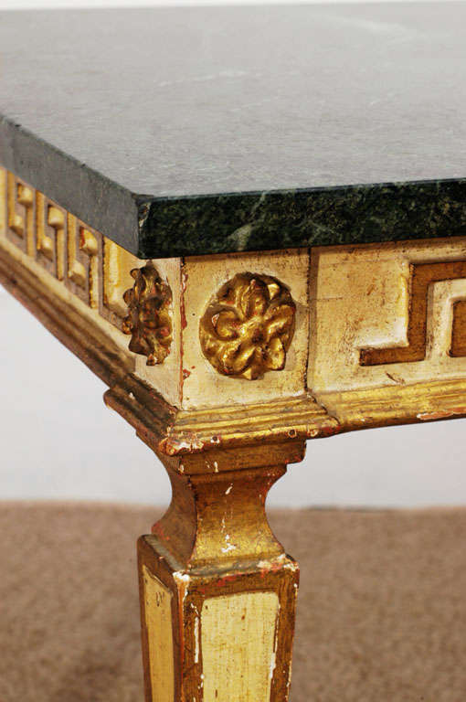 Marble-Top Neoclassic Coffee Table For Sale 1