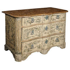 Serpentine Front Painted Commode