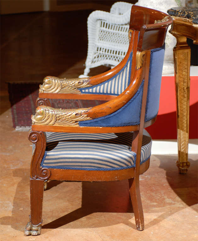 Mahogany Period Empire Chair For Sale