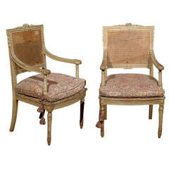 Louis XVI Cane Back Side Chairs