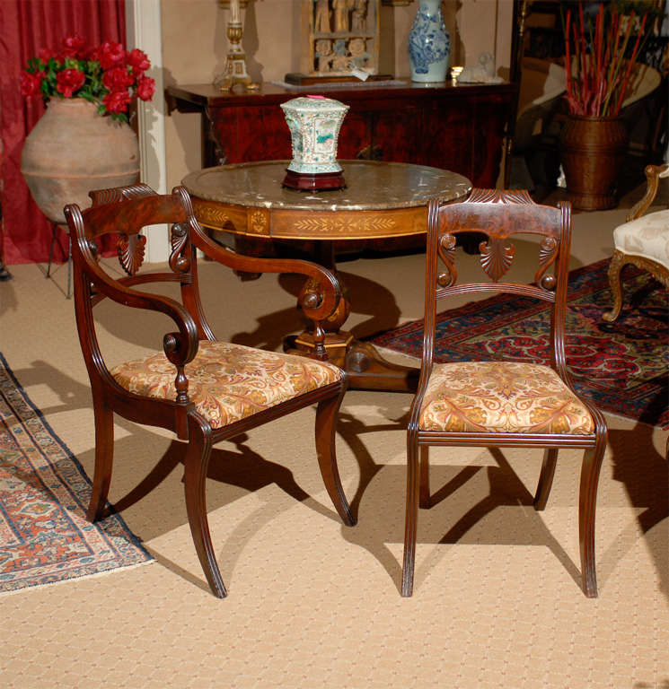 French Set of Six Regency Dining Chairs