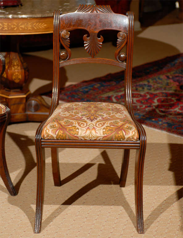 Set of Six Regency Dining Chairs In Excellent Condition In Chamblee, GA