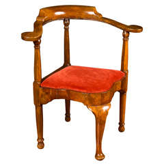 George I Walnut Corner Chair