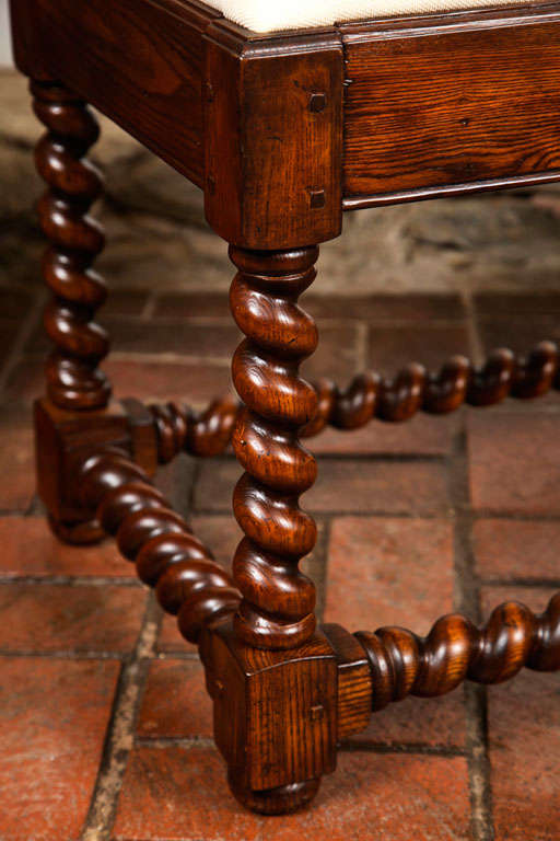 Custom English Oak Barley Twist Bench at 1stDibs bench with barley