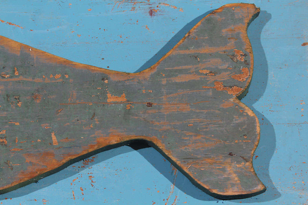 Hand-Carved Whale on Plaque In Good Condition For Sale In Seattle, WA