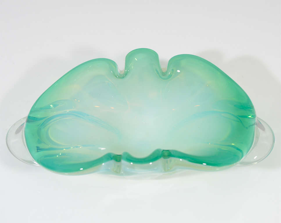 Teal Murano Glass Dish