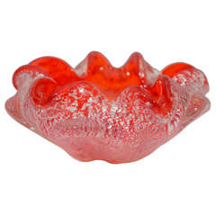 Small Red Murano Dish