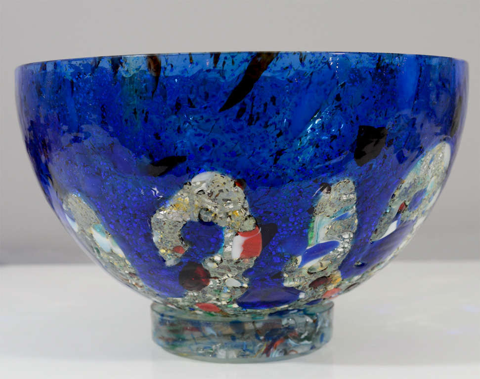 Blue Murano Opalina Bowl 1