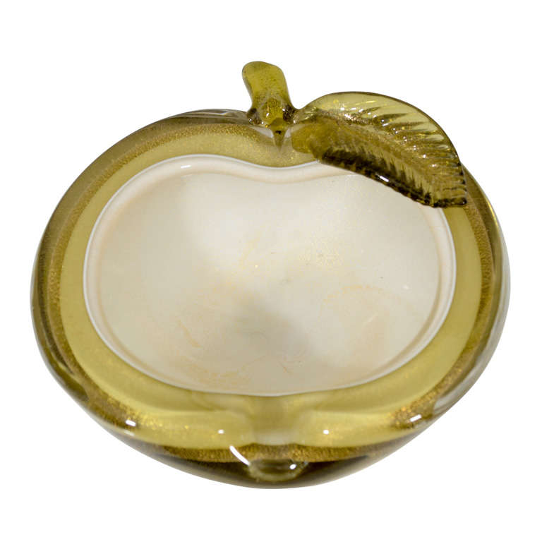 Barbini Vintage Apple Murano Dish