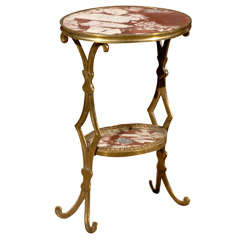 Early 19th Century Oval Russian Bronze & Marble Occasional Table