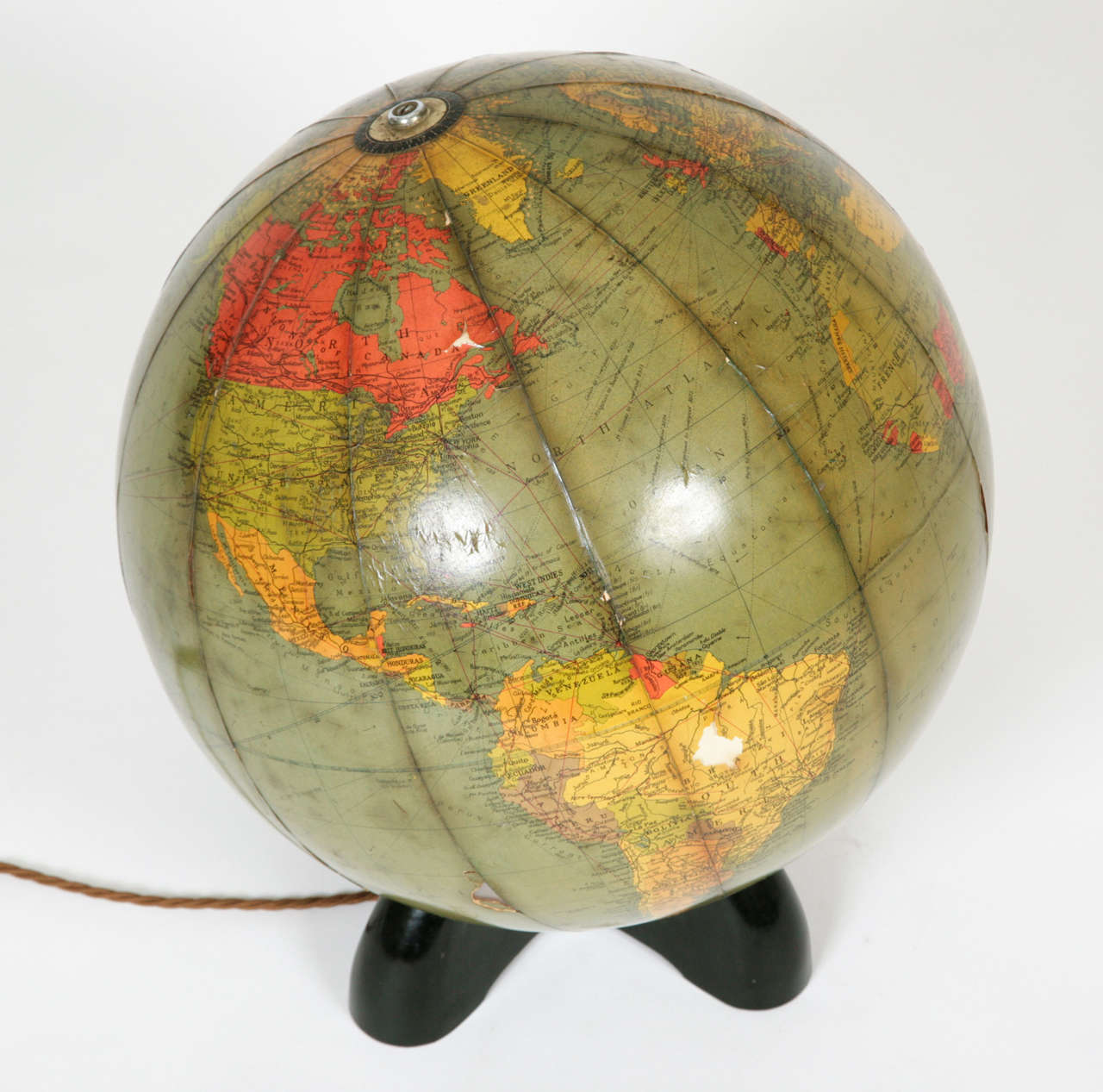 This globe lights up