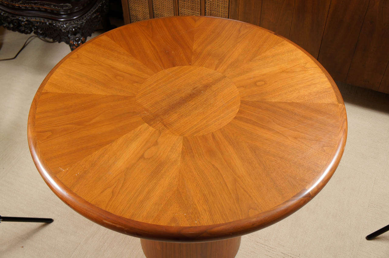 Mid-Century Modern Walnut Circular Center Table
