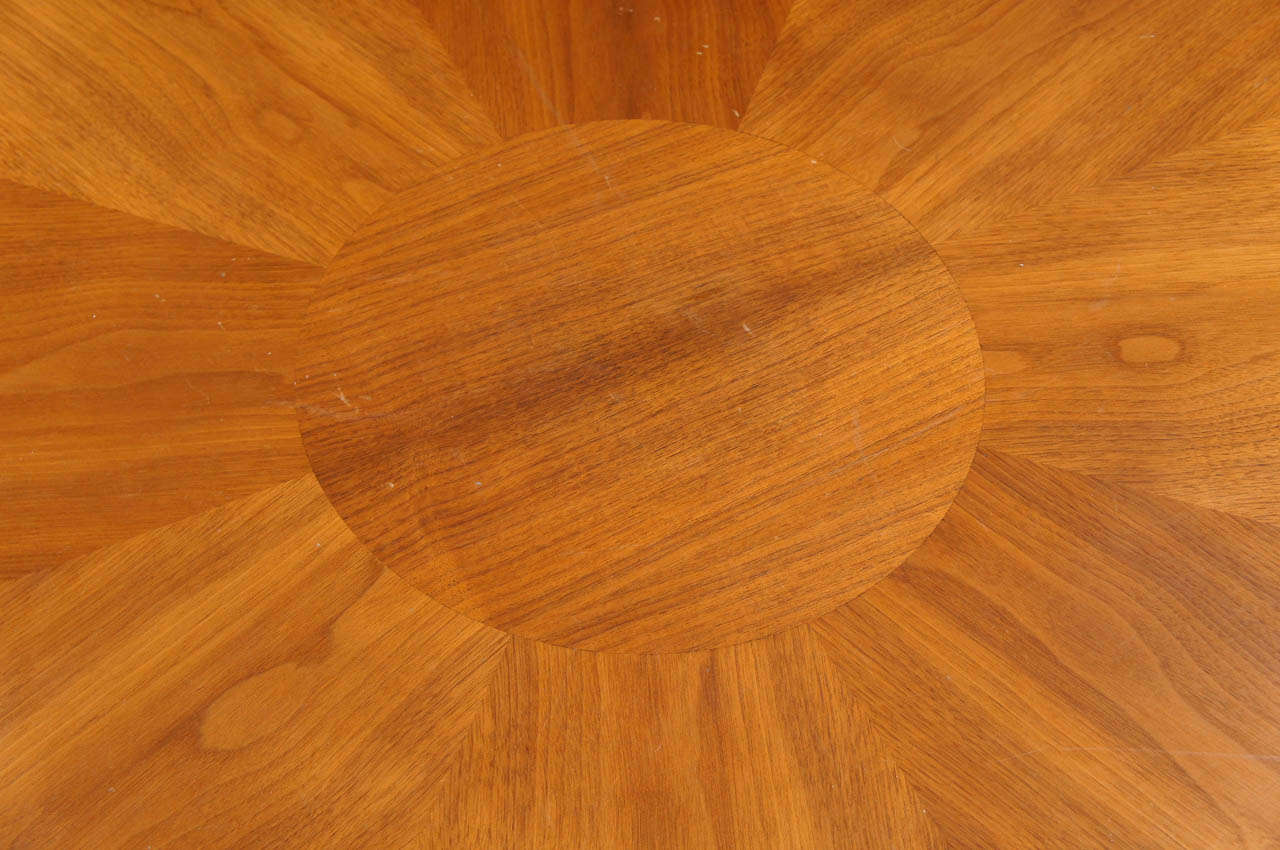 20th Century Walnut Circular Center Table