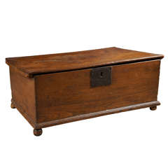 English Oak Document Box 18th Century