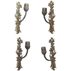 Four Iron  "Acorn" Sconces