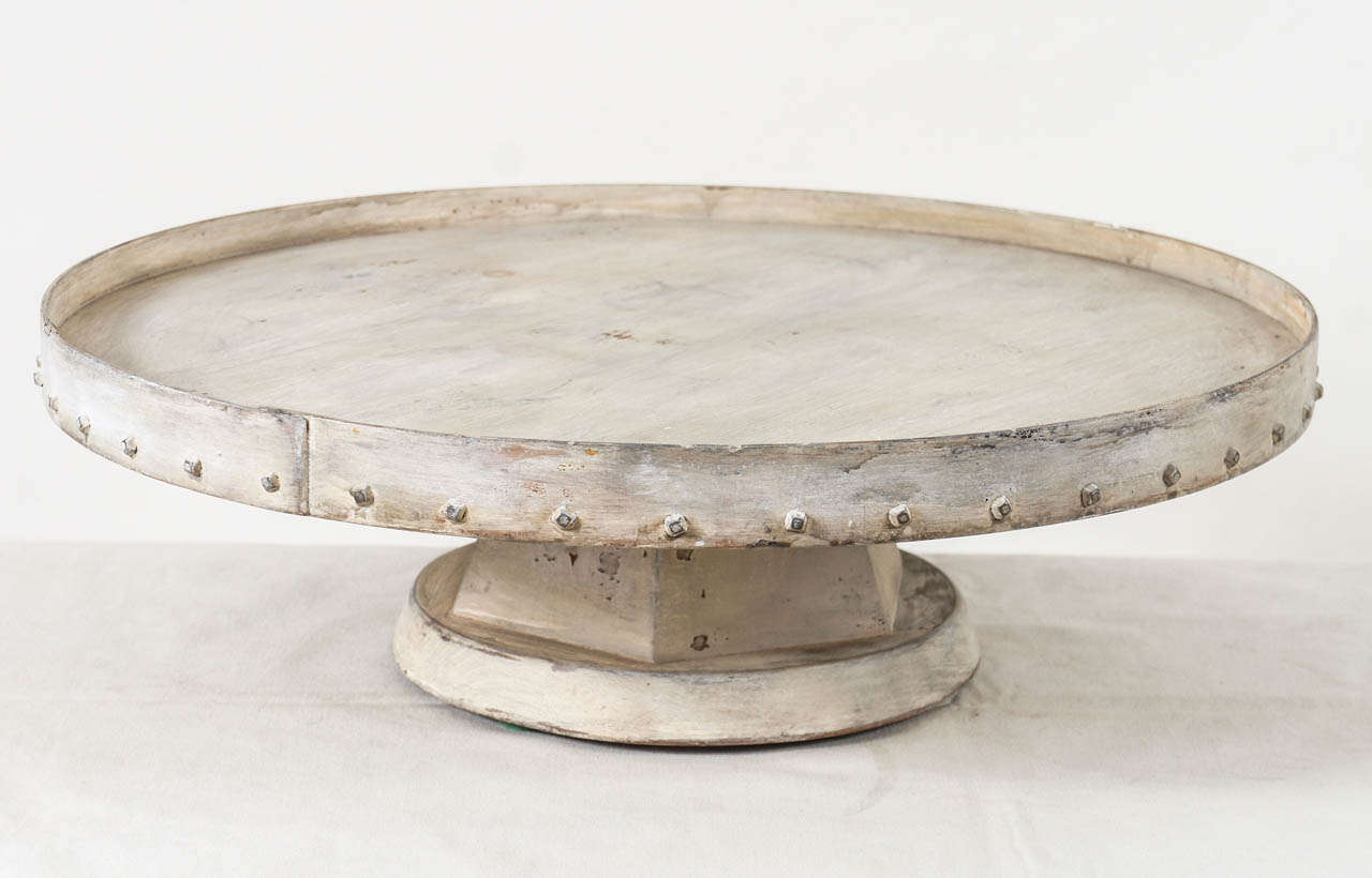 Bold "Lazy Susan" with Rustic Paint