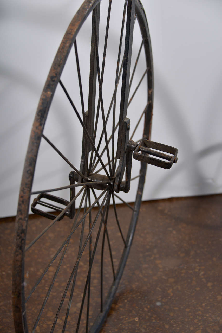 antique high wheel bicycle