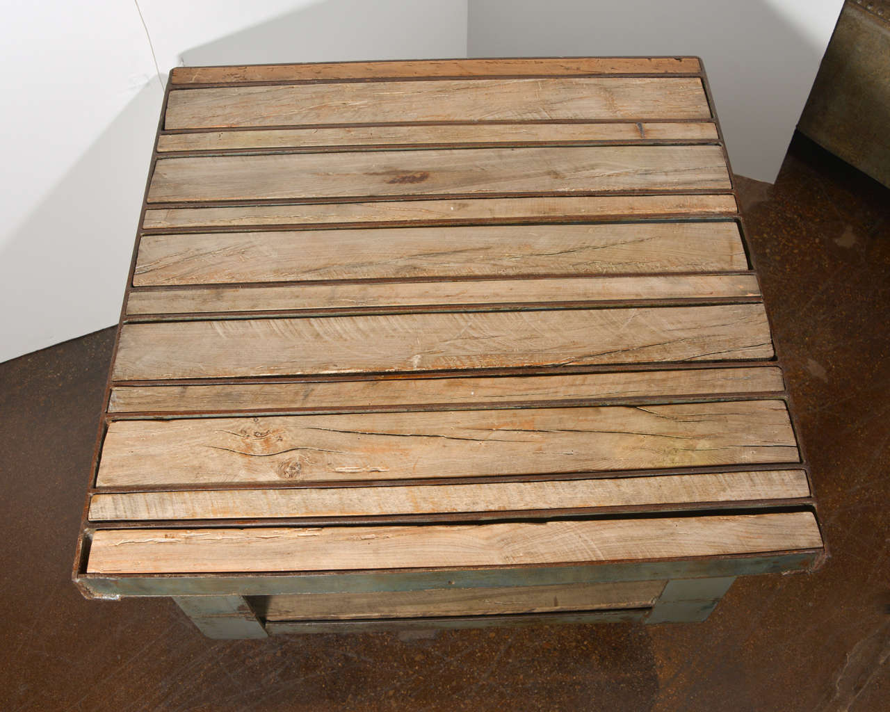 Industrial Cart as End Table 1