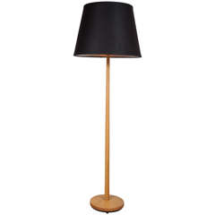 Swedish, Cerused Wood Floor Lamp