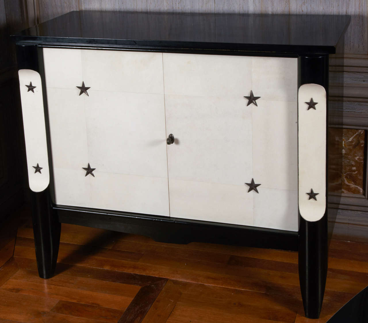 French Sideboard with Parchment Doors