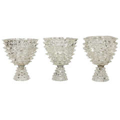 Three Murano 
Barovier" small lamps