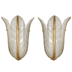 a pair of Murano glass sconces