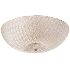 pair of textured murano ceiling lights